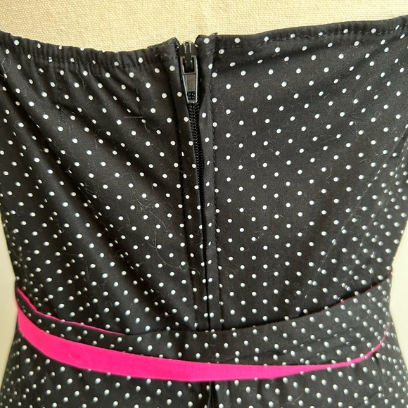 RETRO RUBY ROX Polka Dot Midi Swing Dress Size 8 - Picture 7 of 7